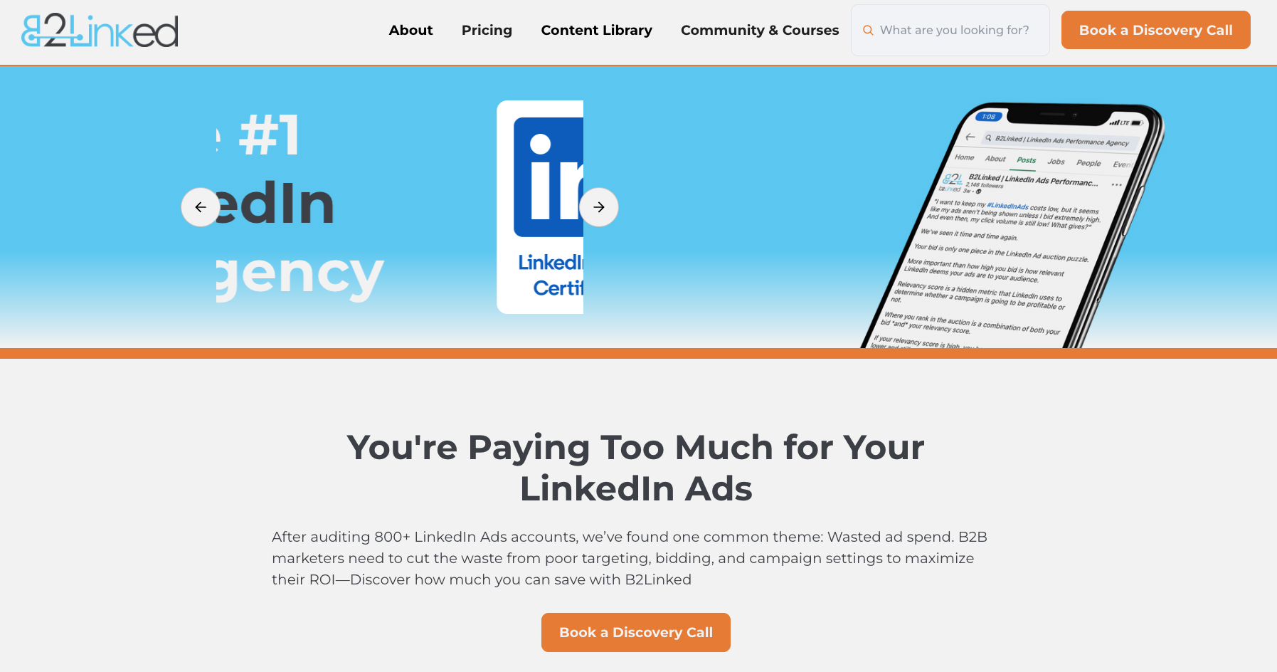 B2Linked homepage
