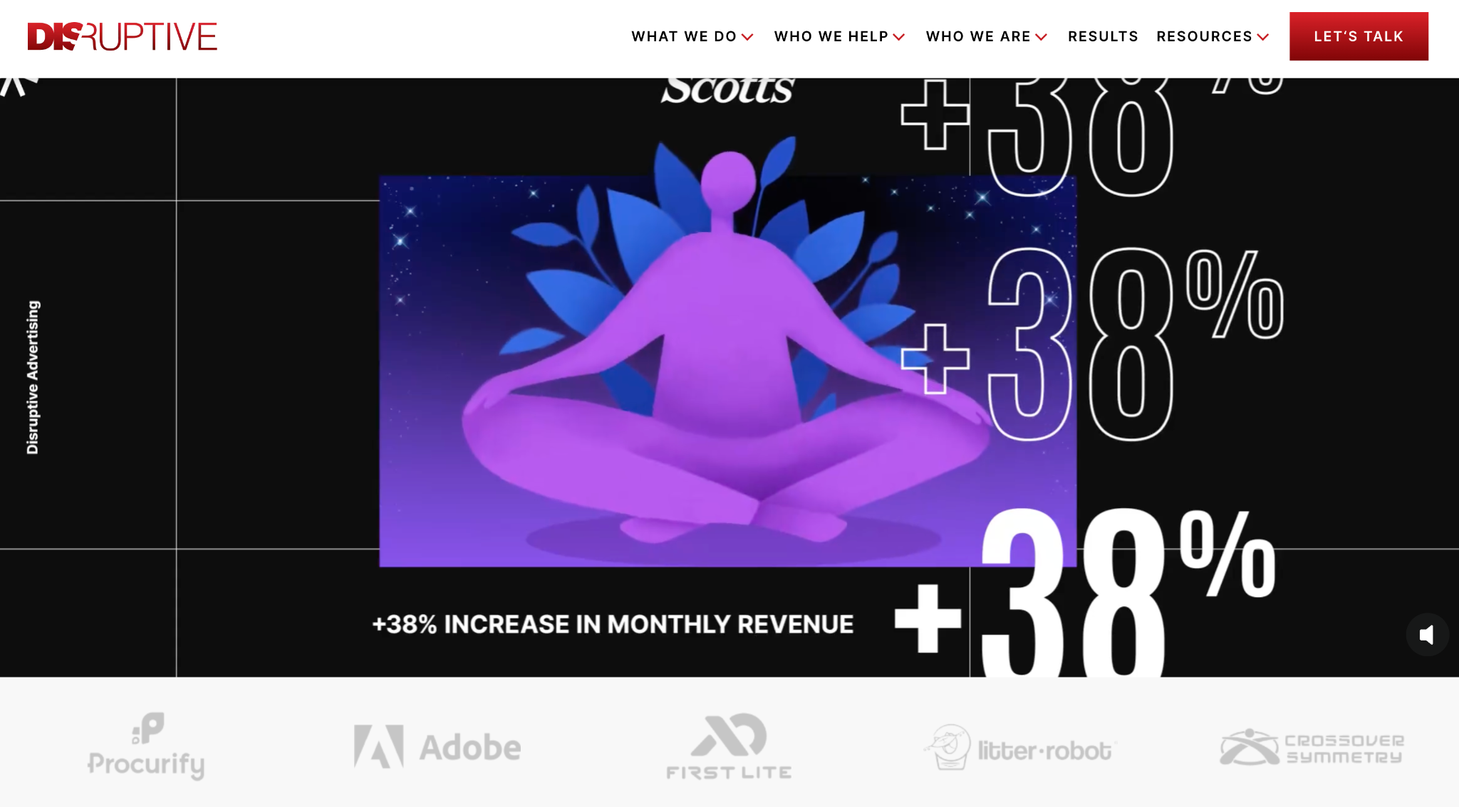 Disruptive Advertising homepage