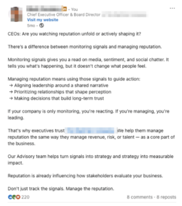 LinkedIn Executive Post