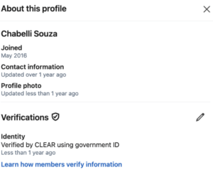 Speedwork LinkedIn verified profile with CLEAR 