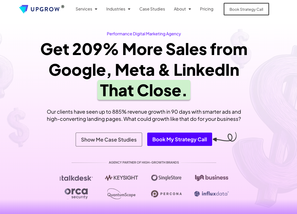 Upgrow homepage