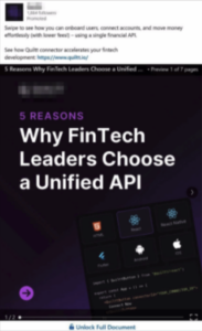 Speedwork LinkedIn Ads Agency Lead Gen Conversation Ad Example