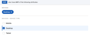 Targeting by Device Category