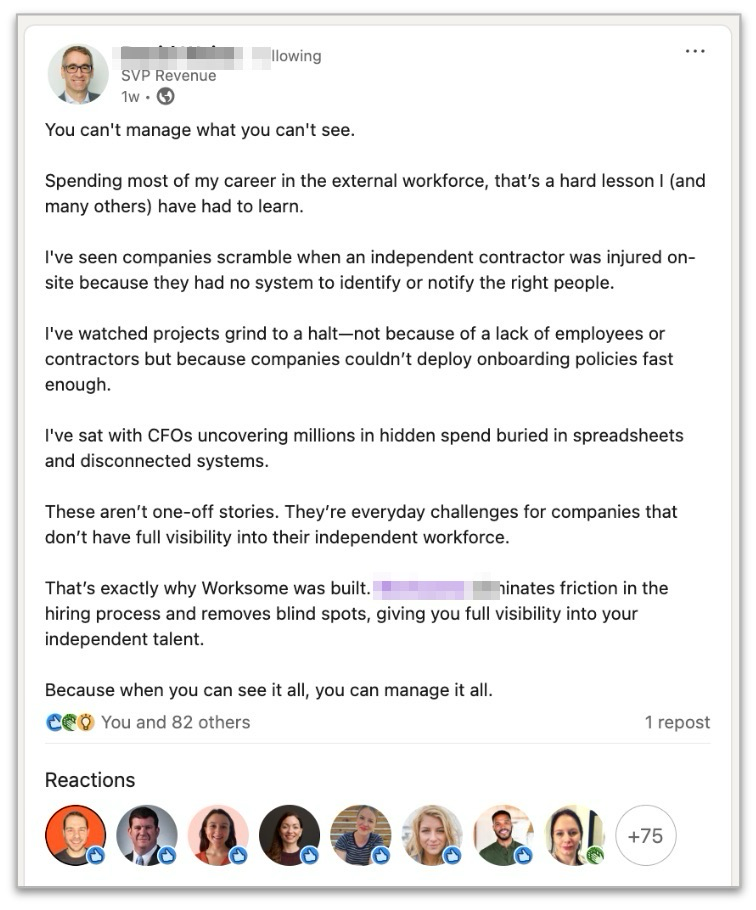 LinkedIn thought leadership content strategy example