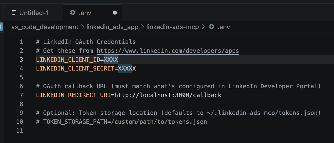 Configure Your LinkedIn Access Token