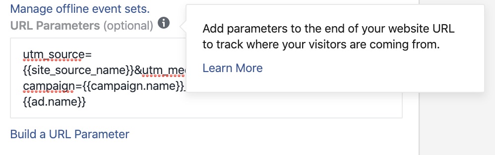 facebook ads url parameters