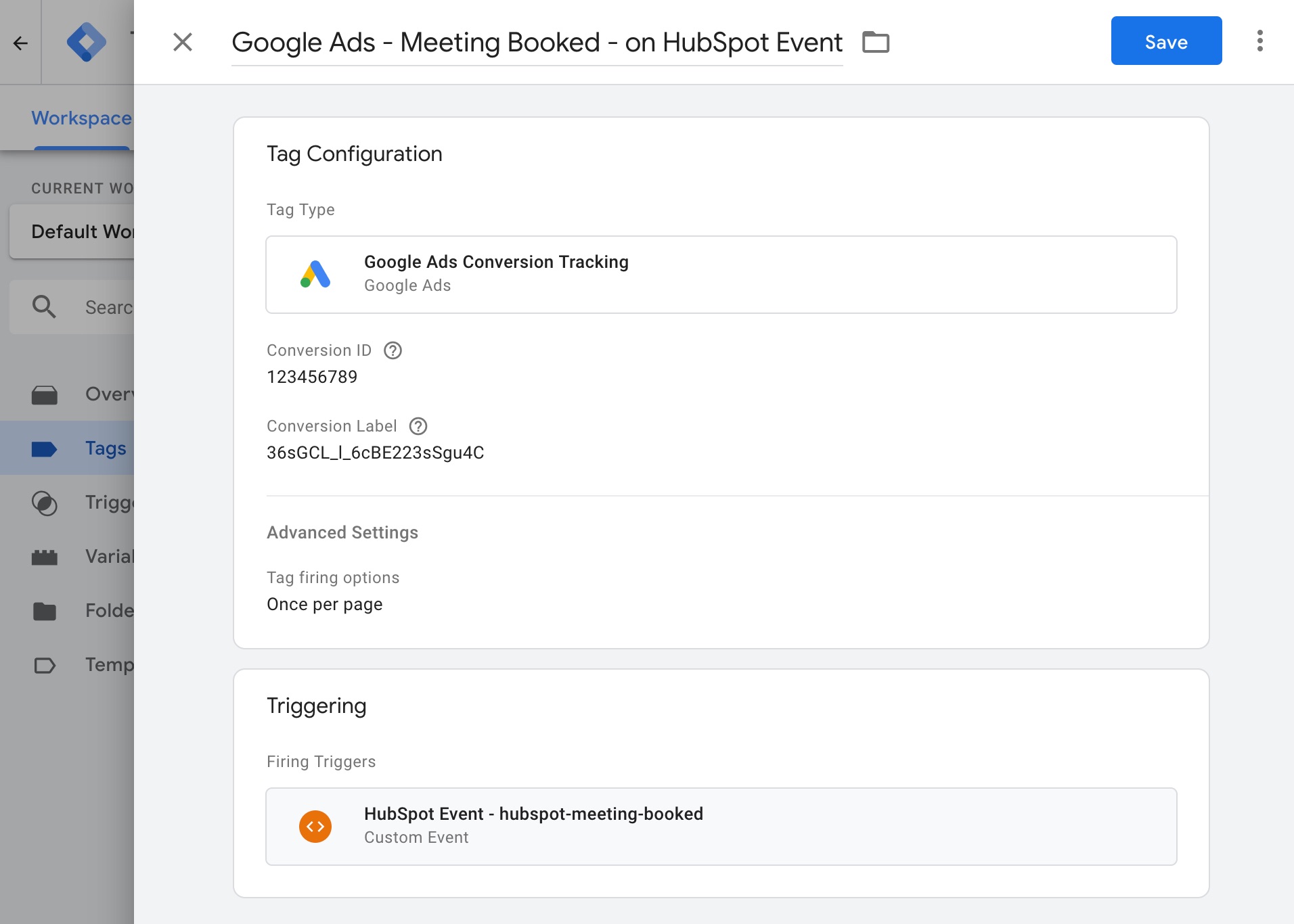creating a google ads conversion in google tag manager