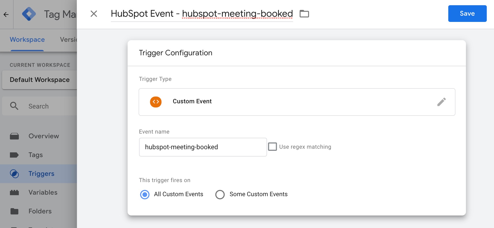 Custom Event for HubSpot Meeting Booked