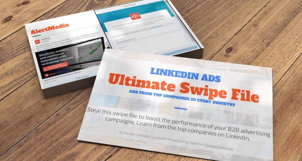 Slides of LinkedIn Ads Swipe File