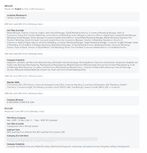 Smart audience targeting setup for B2B LinkedIn Ads