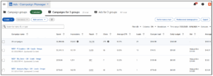 LinkedIn Campaign Manager dashboard for SaaS setup
