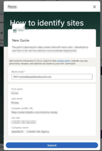 LinkedIn Lead Gen Form for SaaS lead capture