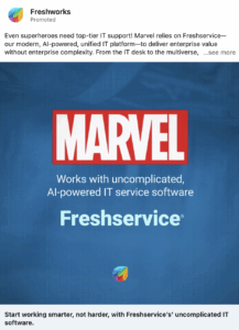 Freshworks LinkedIn Ad