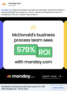 Monday LinkedIn Ad