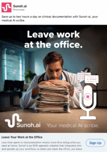 Sunoh.ai LinkedIn ad