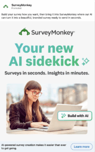 SurveyMonkey LinkedIn ad