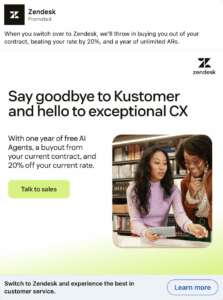 Zendesk LinkedIn ad
