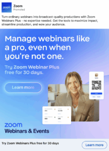 Zoom LinkedIn ad